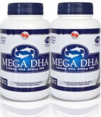 COMBO - 2 Potes Vitafor MEGA-DHA (500 mg de DHA por cápsula)